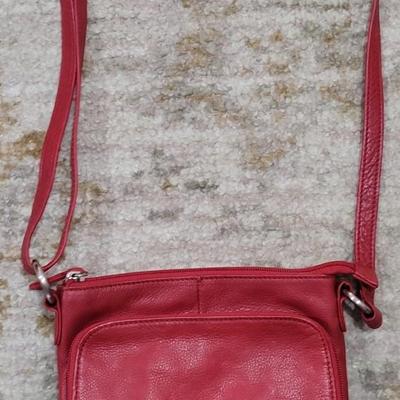 51: New Osgoode Marley Red Leather Crossbody Bag