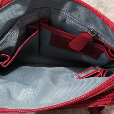 51: New Osgoode Marley Red Leather Crossbody Bag