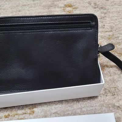 52: New Osgoode Marley Black Leather Wristlet