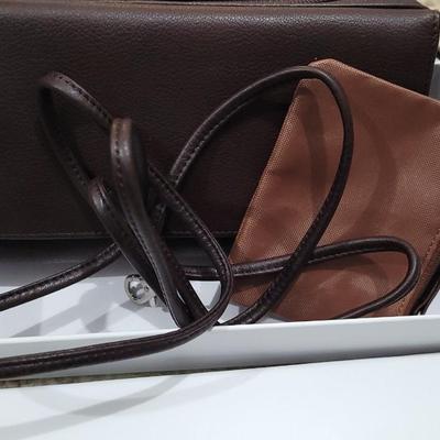 54: New Osgoode Marley Brown Leather Crossbody Wallet Purse