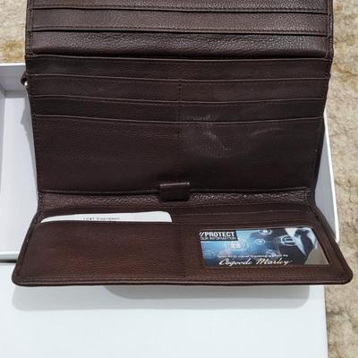 54: New Osgoode Marley Brown Leather Crossbody Wallet Purse