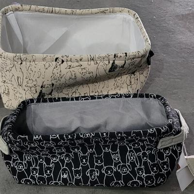 63: (2) Pet Organizers Black & Cream