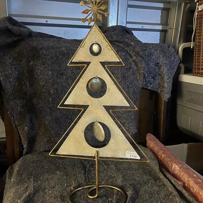 Gold Metal Christmas Tree Decor