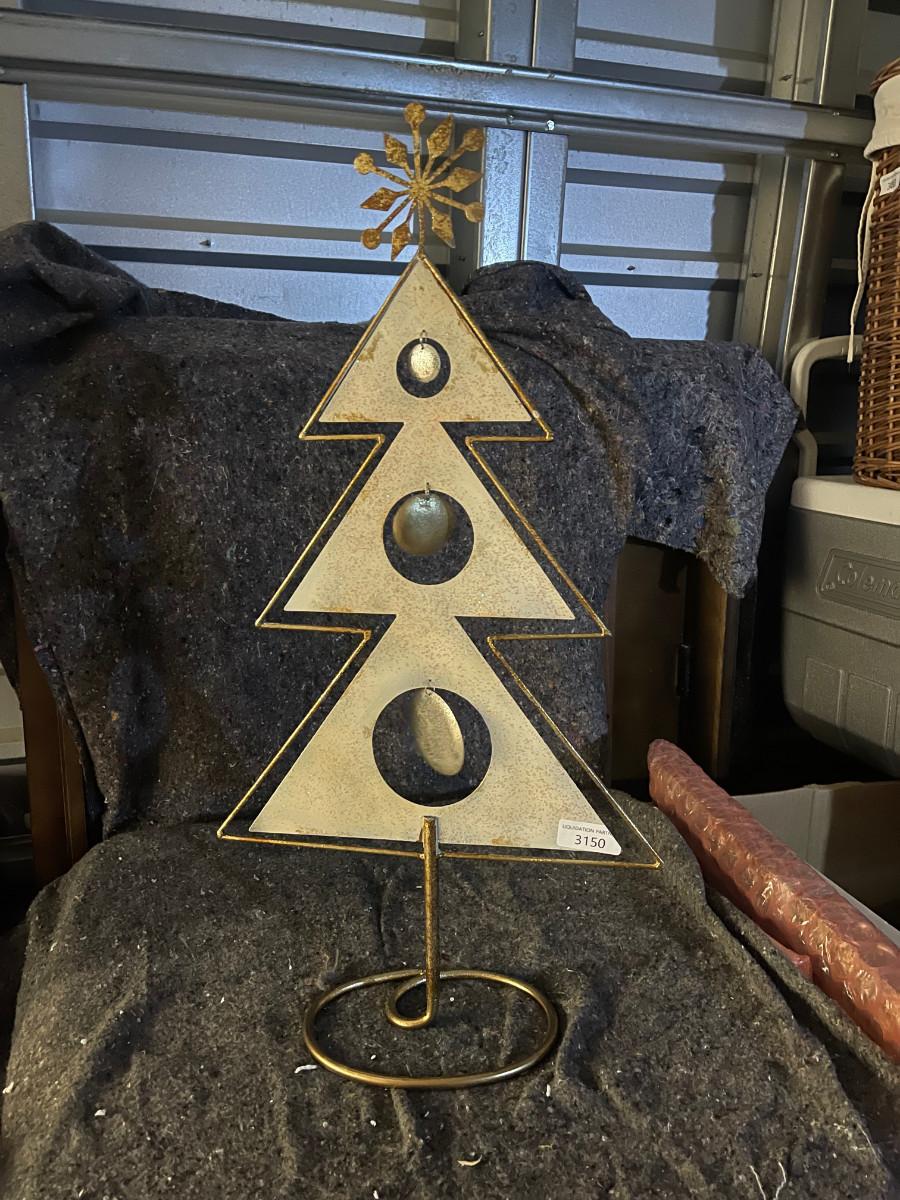 Gold Metal Christmas Tree Decor