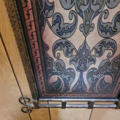 Metal Tapestry Art Nouveau Style Wall Hanging (BLR-CE)