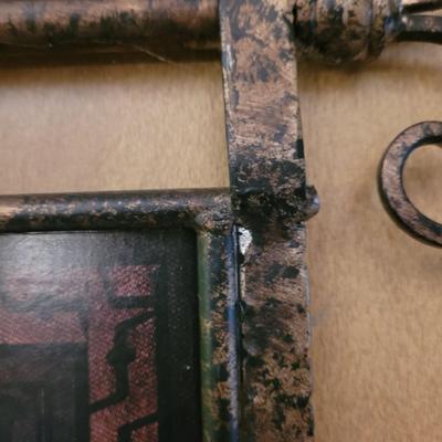 Metal Tapestry Art Nouveau Style Wall Hanging (BLR-CE)