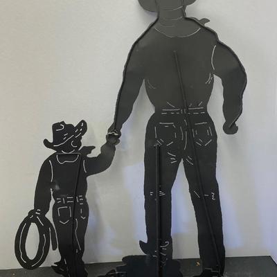 Cowboy and Son Metal Wall Decor