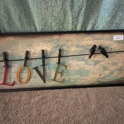 LOVE Wall Art - 12" X 32"