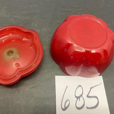 Vintage Red Pepper Refrigerator Container