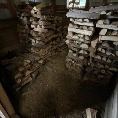 Large Quantity of Dry, Chopped Wood