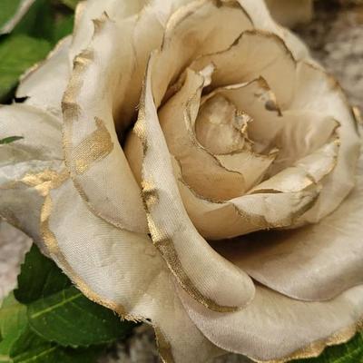 108: Golden Pine Cones and Golden Roses
