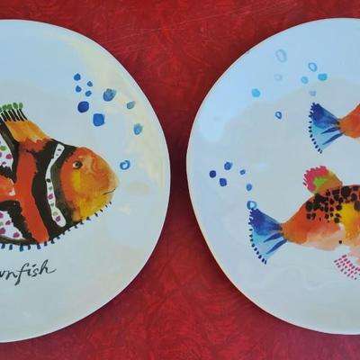 112: (2) Pier 1 Plastic Fish Plates