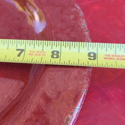 113: Pier 1 Dark Red Plastic Plates