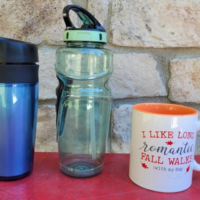117: Coffee Mug, Travel Mug and Travel Water Container