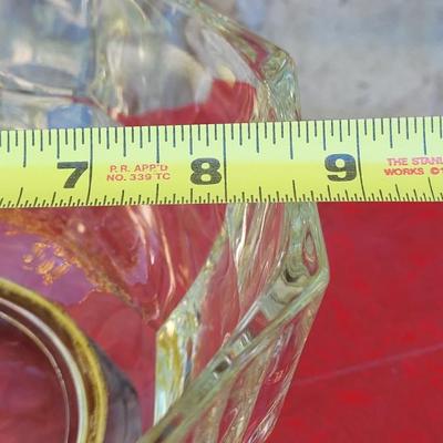 119: Glass Bowl with Silver Tone Foot/Base