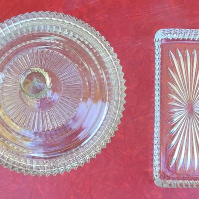 121: Glass Candy Dish and Serving Dish