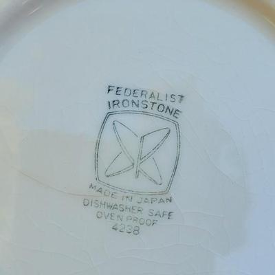 123: Longaberger Plate and Ironstone Bowl