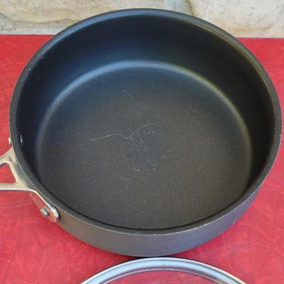 127: Cuisinart & Kitchen Aid Skillets with Lid and Faberware Pot