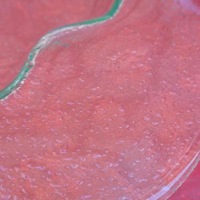 136: Textured Glass Tray with Handles