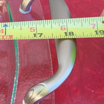 136: Textured Glass Tray with Handles