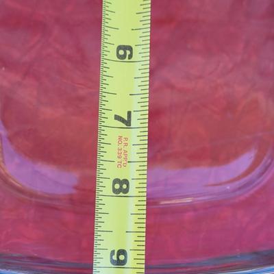 137: Glass Salad Serving Bowl and (4) Individual Salad Bowls