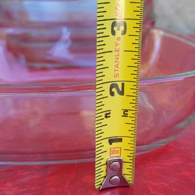 137: Glass Salad Serving Bowl and (4) Individual Salad Bowls