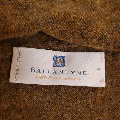 148: Brown Ballantyne Cashmere Turtleneck Sweater