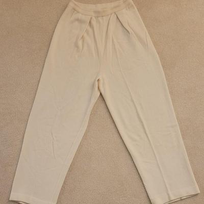 154: Ivory Ballantyne Cashmere Pants
