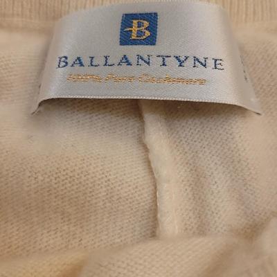 154: Ivory Ballantyne Cashmere Pants
