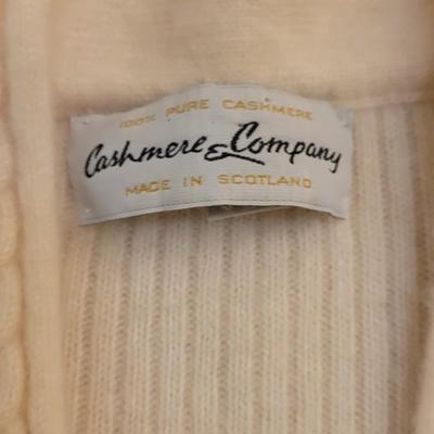 155: Ivory Button Up Cashmere Sweater