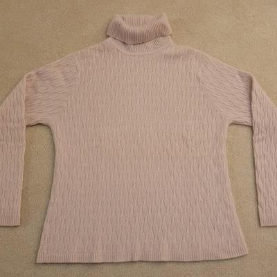 Light Pink Mariele Waithe Cashmere Turtleneck Sweater