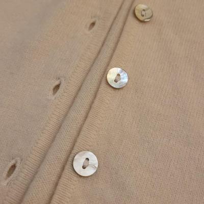 157: Ivory Button Down Cashmere Sweater