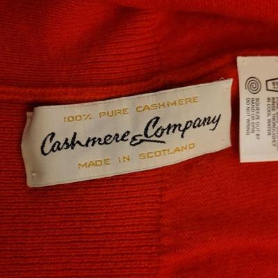 158: Red Button Down Cashmere Sweater