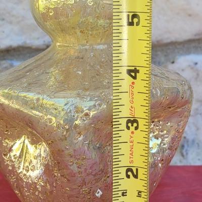 189: Yellow Gold Glass Vase