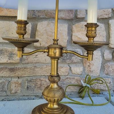 190: Double Light Brass Lamp