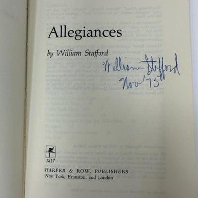 Allegiances by William Stafford - Signed