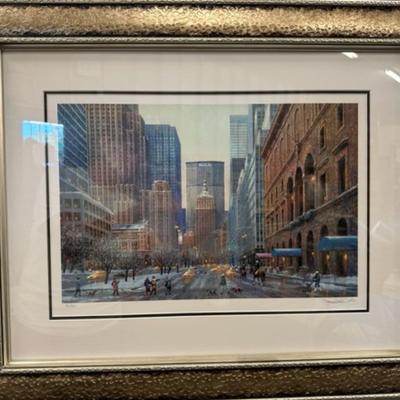 Park Avenue Winter - Alexander Chen Lithograph