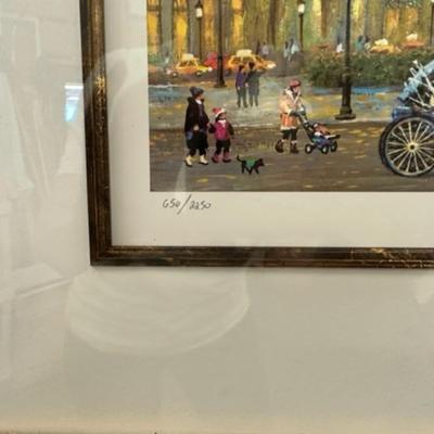 New York Pulitzer Fountain Lithograph by Alexander Chen