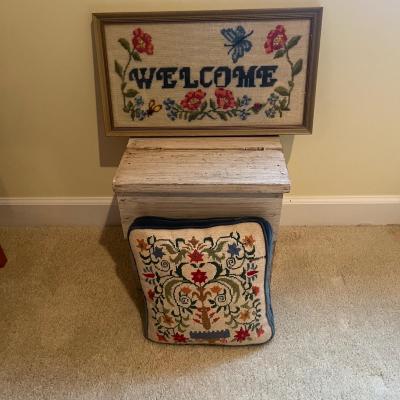 Needlepoint Pillows, Framed Needlepoint Art and More Fiber Art Pieces (UD-MG)