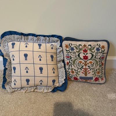Needlepoint Pillows, Framed Needlepoint Art and More Fiber Art Pieces (UD-MG)