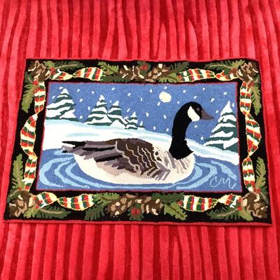 302 Claire Murray Hand Hooked Christmas Goose Rug