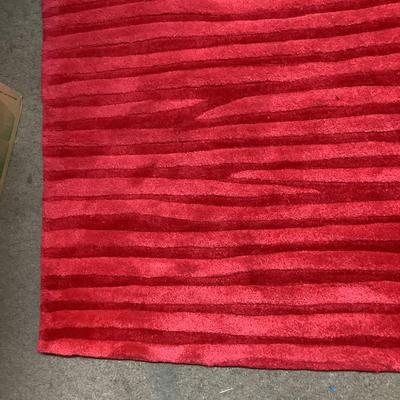 303 The Rug Market of America-Wavy Red Area Rug 5x8