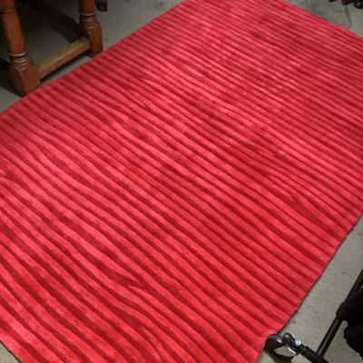 303 The Rug Market of America-Wavy Red Area Rug 5x8