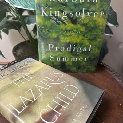 2 Hardcover book lot Prodigal Summer and The Lazarus Child