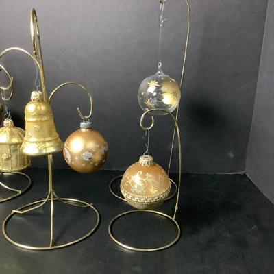 306 Vintage Golden Ornament Lot Shiny Brite