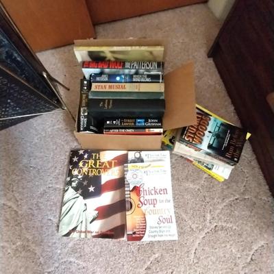 VINTAGE METAL MAGAZINE HOLDER- LIGHTED PICTURE FRAMEAND BOOKS