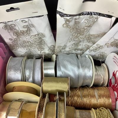308 Assorted Silver Gold Ribbon Embellishments