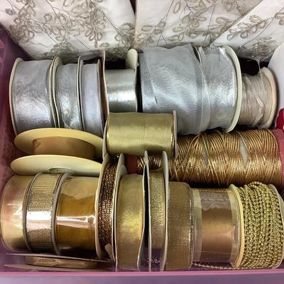 308 Assorted Silver Gold Ribbon Embellishments