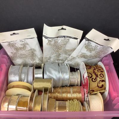 308 Assorted Silver Gold Ribbon Embellishments