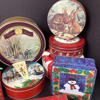 309 Assorted Holiday Tins